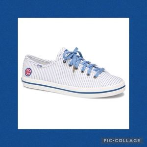NEW Chicago Cubs Keds White Kickstart Pinstripe Sneakers